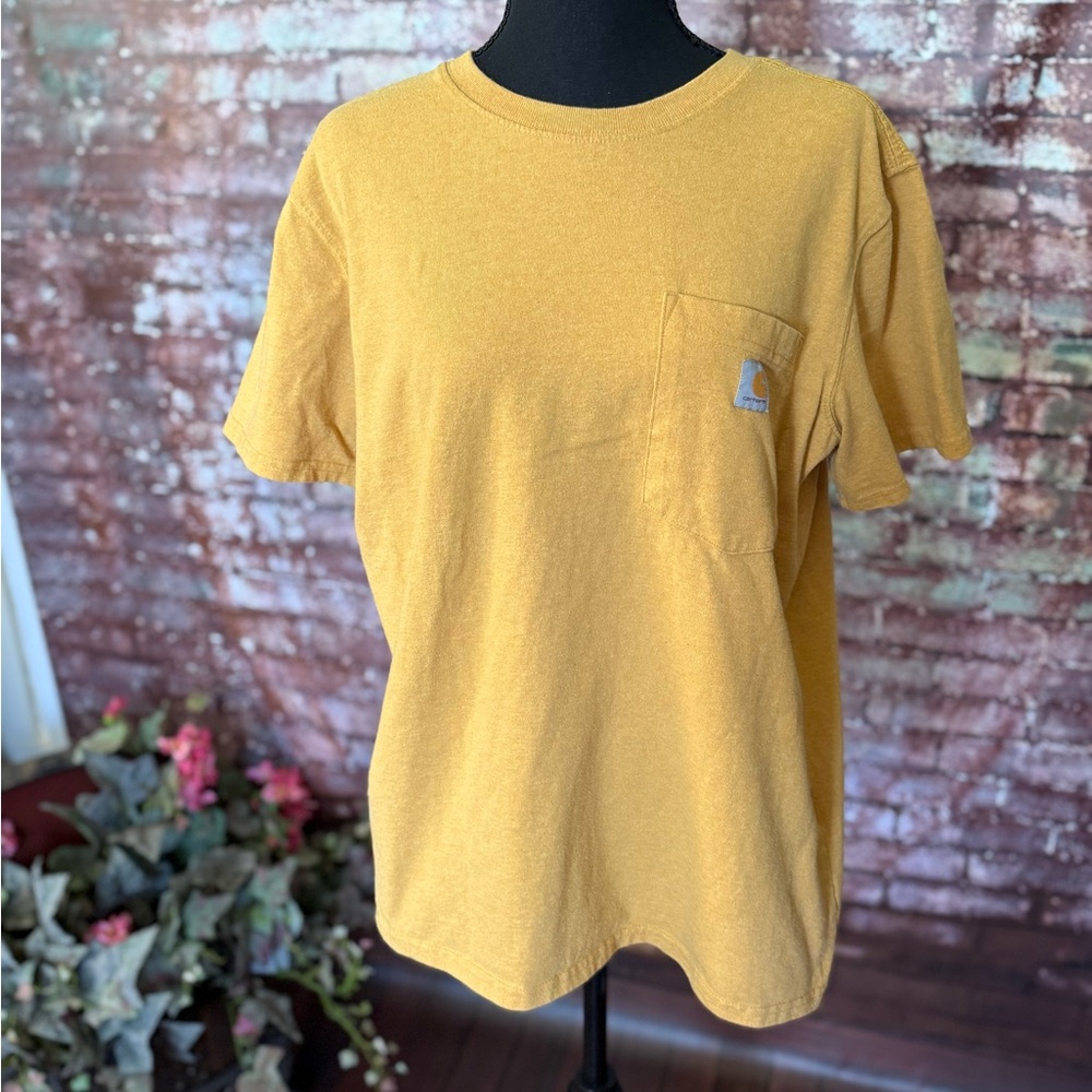 Carhartt Women's Short Sleeve Pocket Tee in Mustard